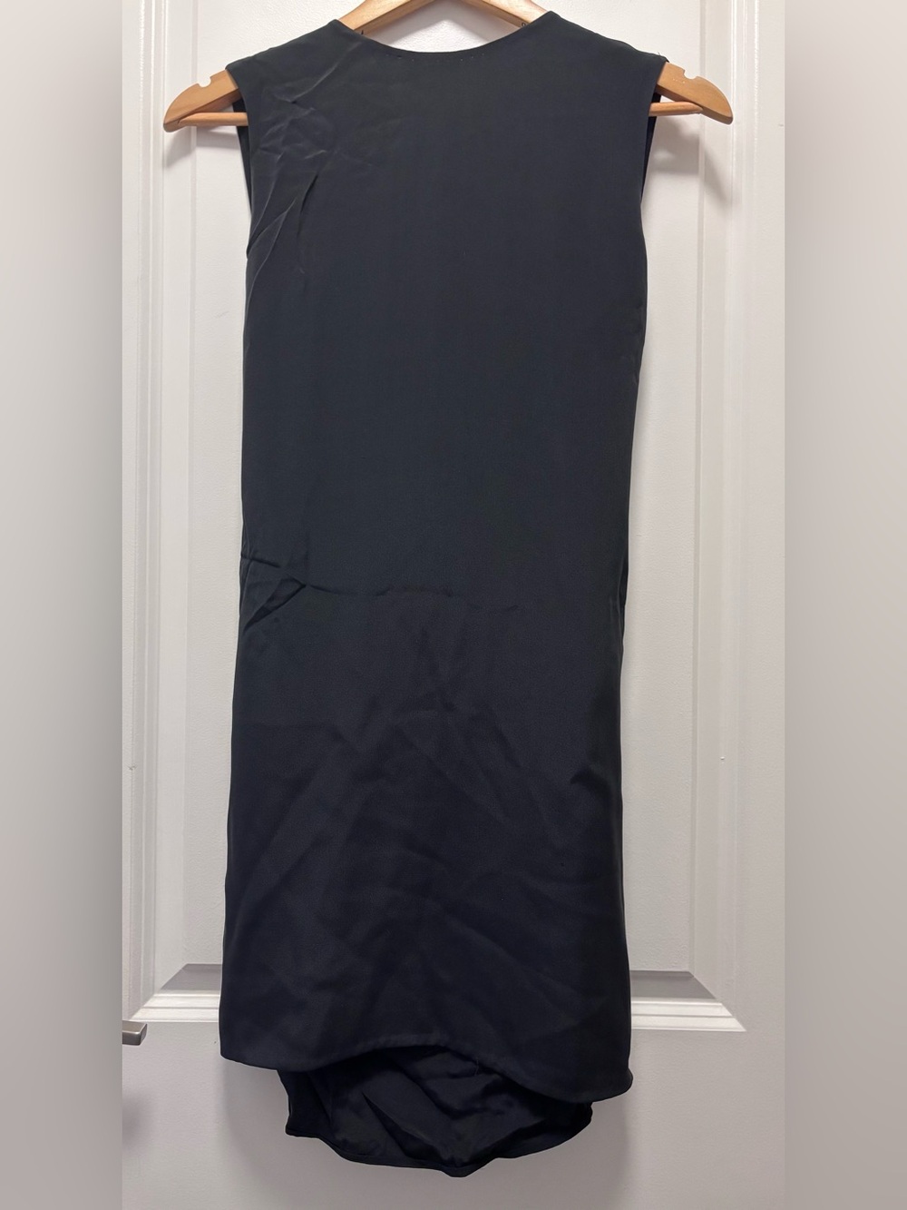 3.1 Phillip Lim Black Sleeveless Shift Mini Dress 100% SILK